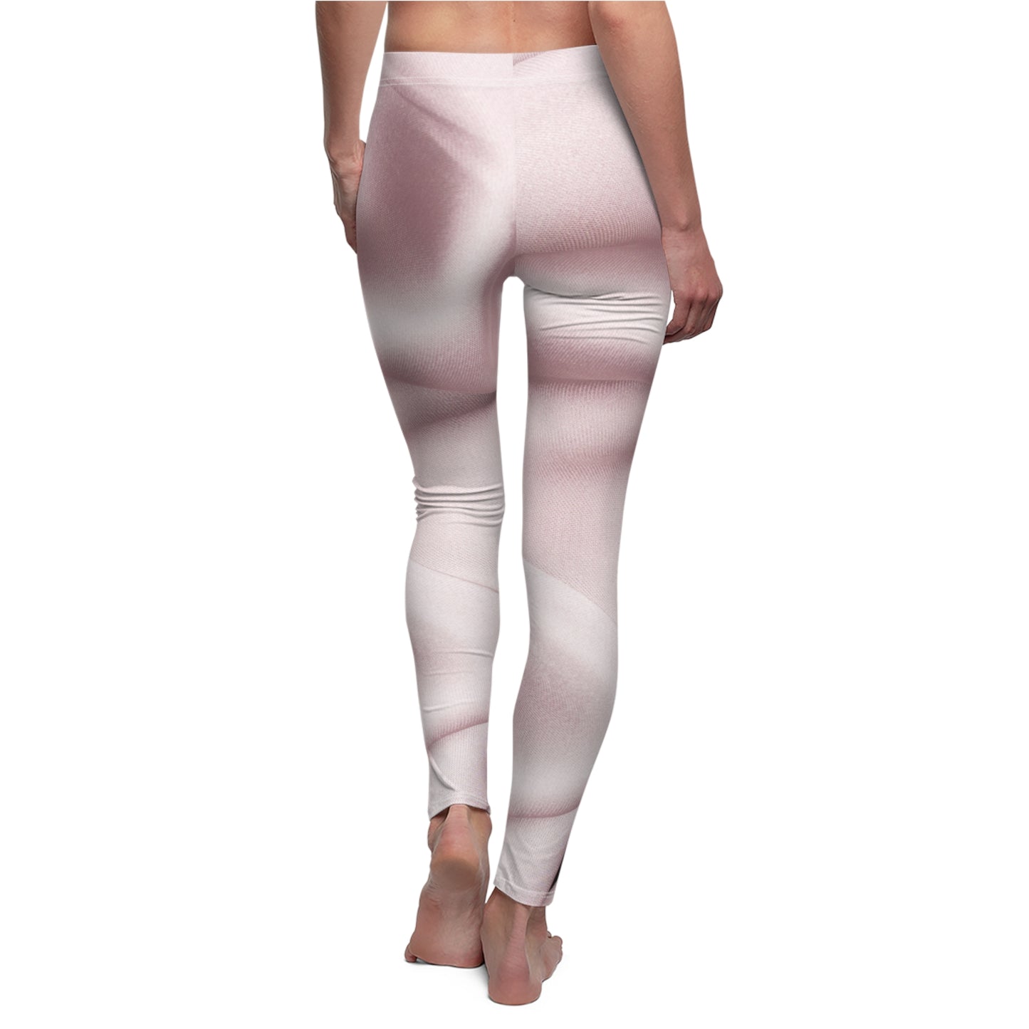Pale Pink Abstract Leggings