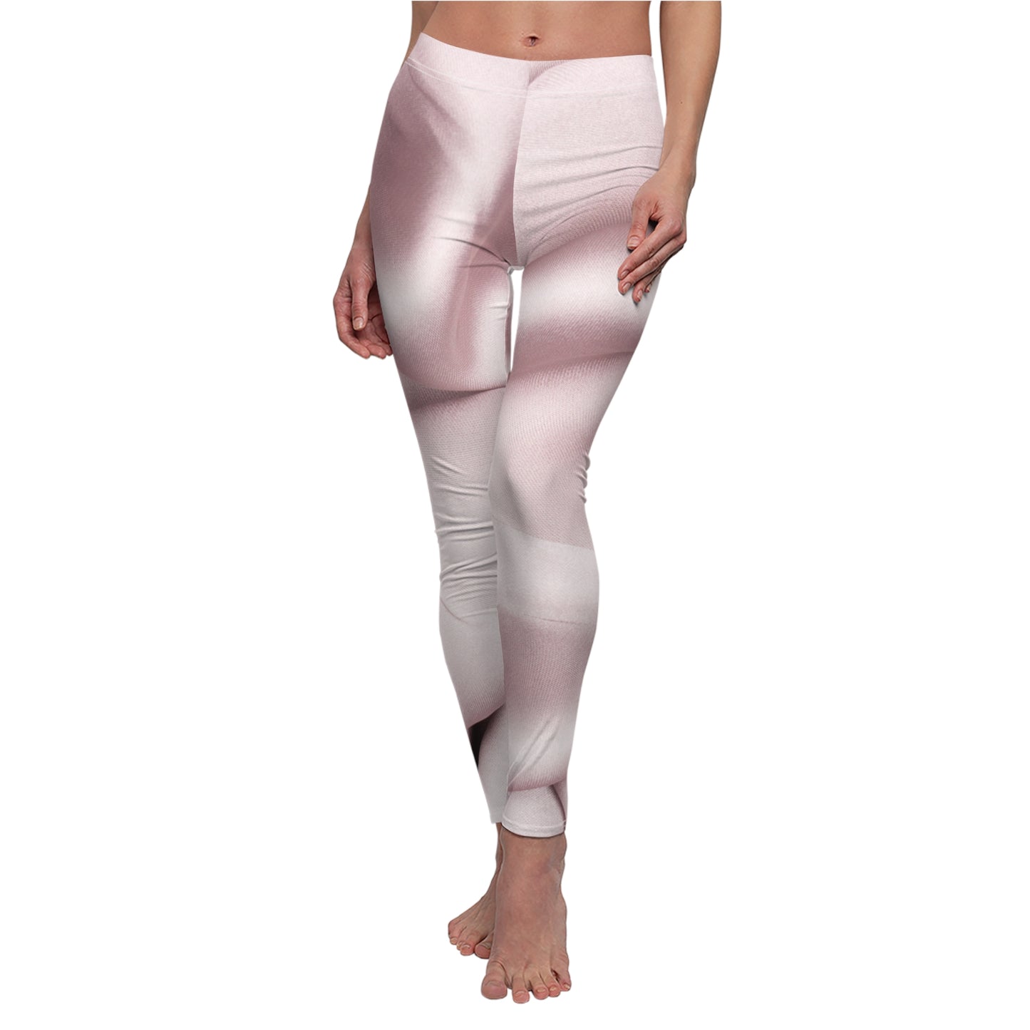 Pale Pink Abstract Leggings