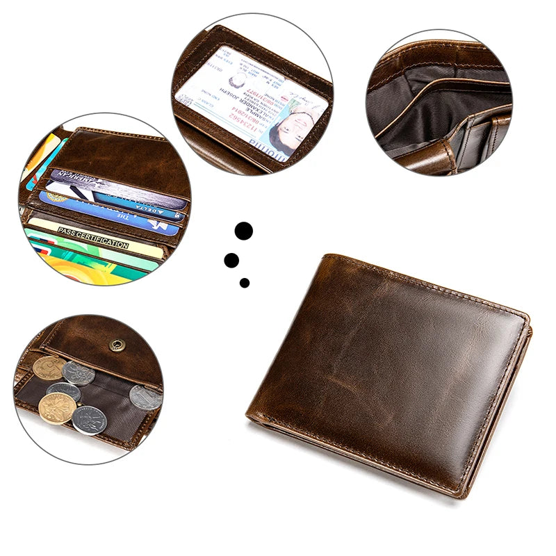 Men's Wallet 100% Genuine Leather