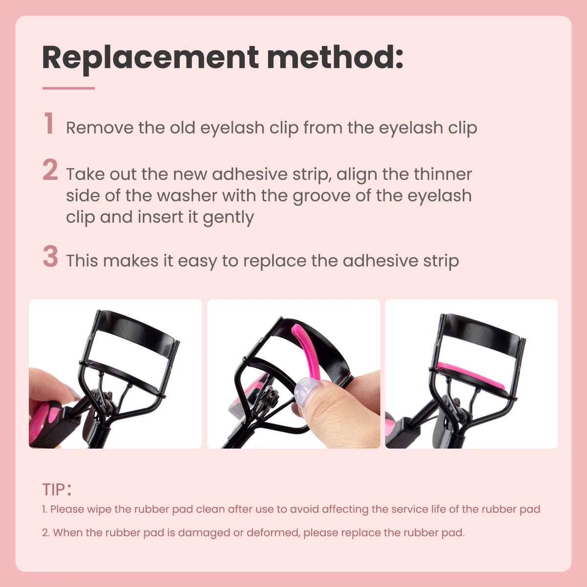 IMAGIC Protable Eyelash Curler With Replacement Pads