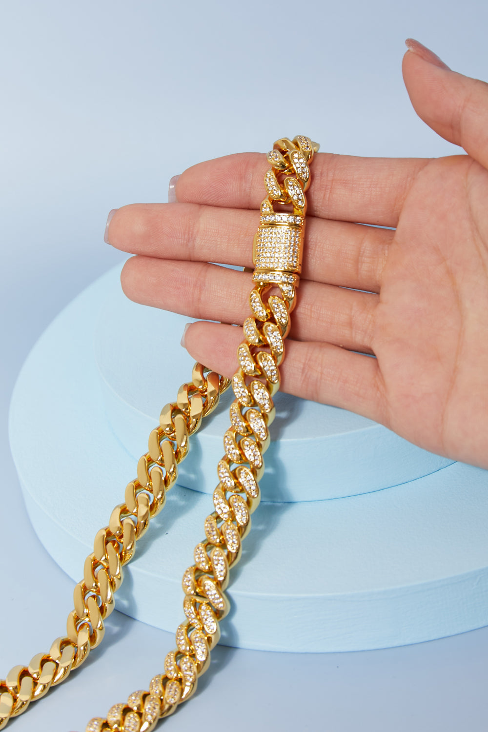 Brass Curb Chain Necklace | Gold Chain Necklace | The Puchii Shop