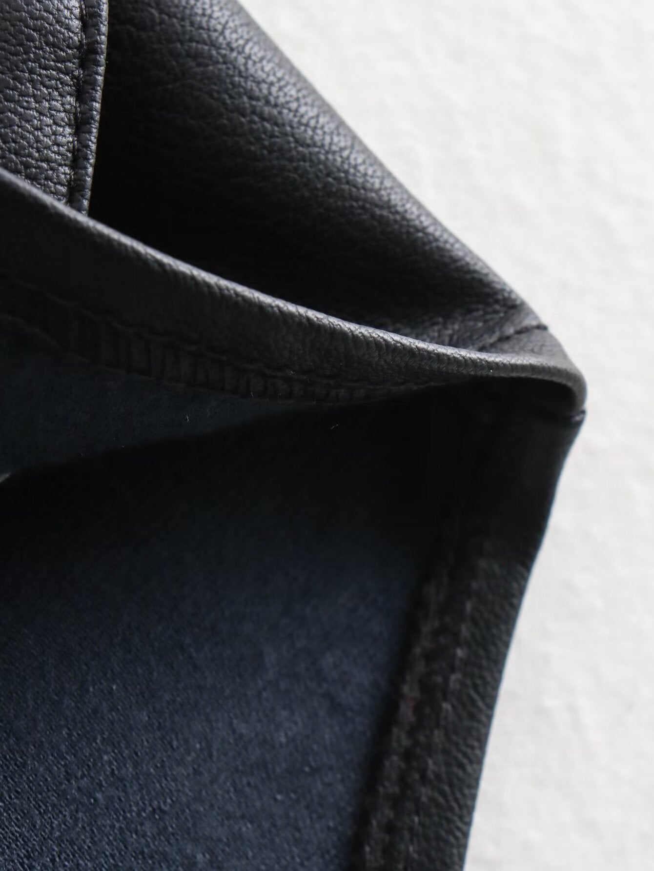 Double Pocket Vegan Leather Top